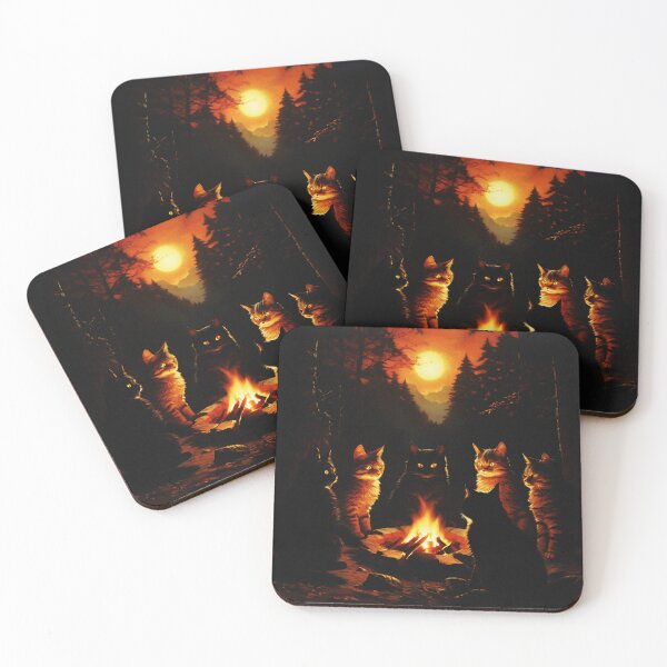 Item preview, Vintage Animal Art: Secret Cat Council in the Forest | Cat Art designed and sold by UnhingedBird.