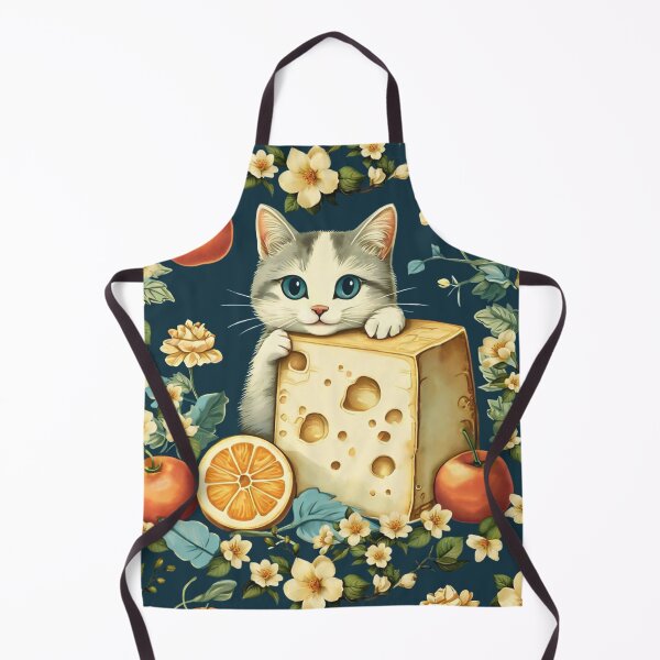 Artikelvorschau, Glückliches Kätzchen mit Futterillustration | Katzenkunst entworfen und verkauft von UnhingedBird.