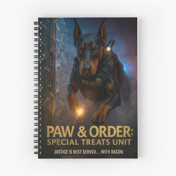 Item preview, Doberman Police SWAT Action Poster designed and sold by Flying Doggo.