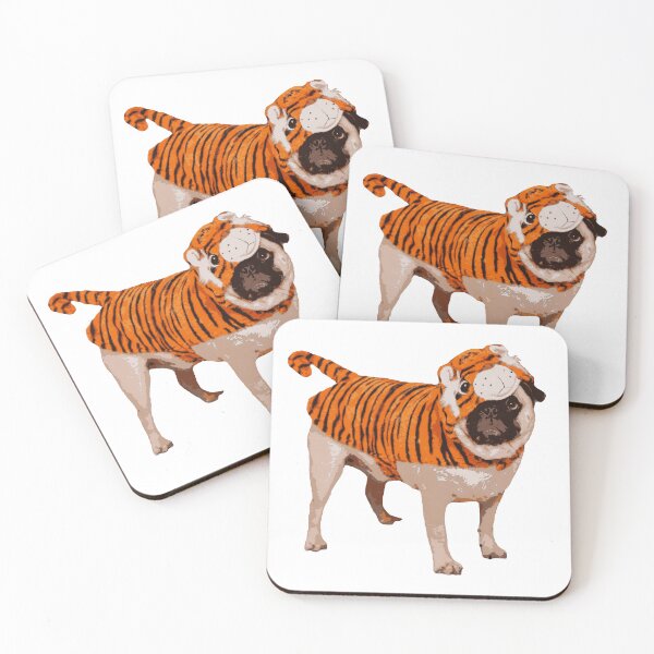 Item preview, Diego the Pug - Tiger Costume - Comic Version - Spooky Time Collection designed and sold by 9VoltGorilla.