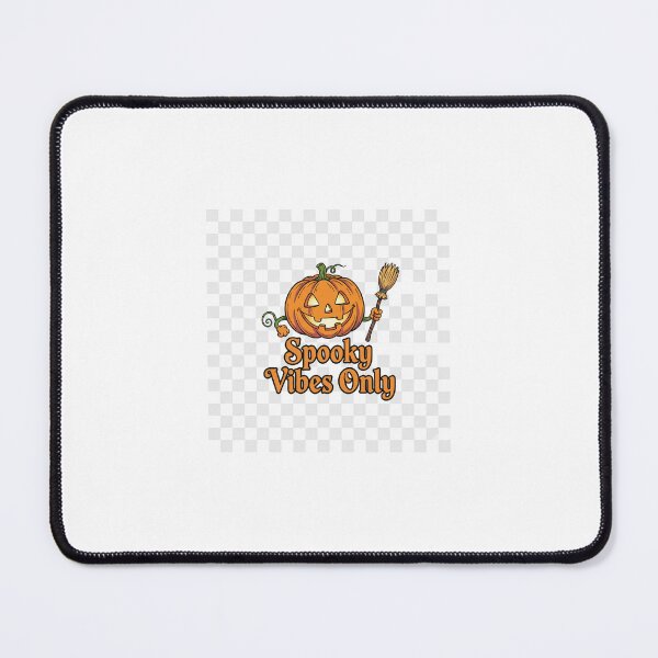 Item preview, Spooky Vibes Only – Funny Halloween Pumpkin with Witch Broom T-Shirt designed and sold by BlackStarShop77.