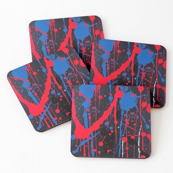 Item preview, Abstract Red Blue and Black Splatter Art designed and sold by UNK-Fatigues.