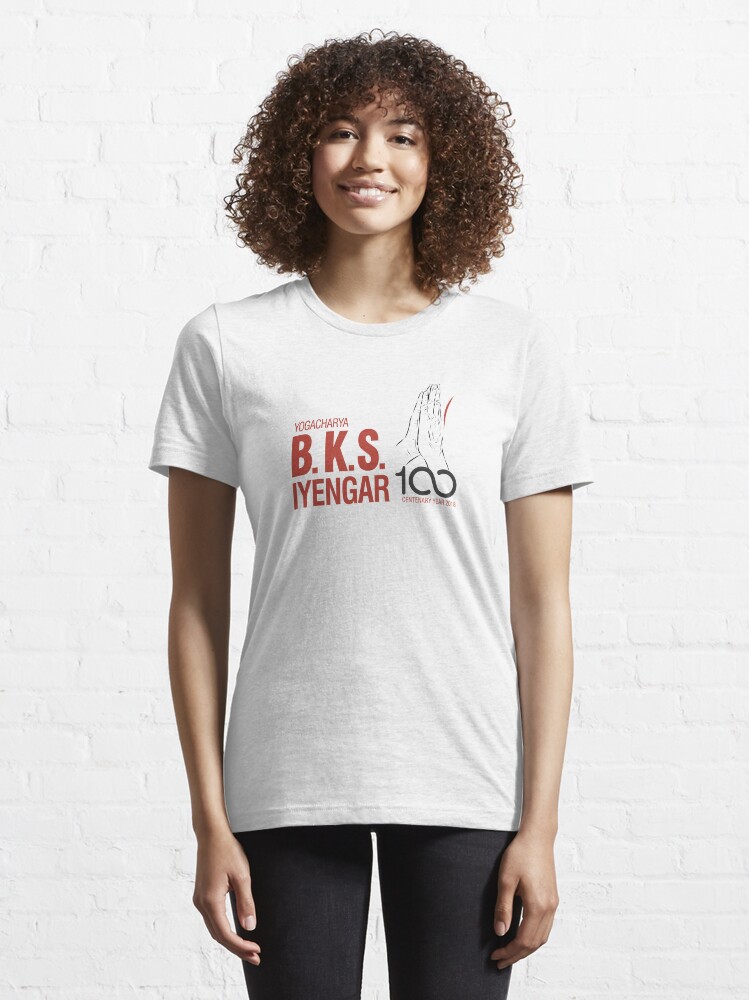 Alternate view of BKS Iyengar Official Centenary Year Logo - charity design Essential T-Shirt