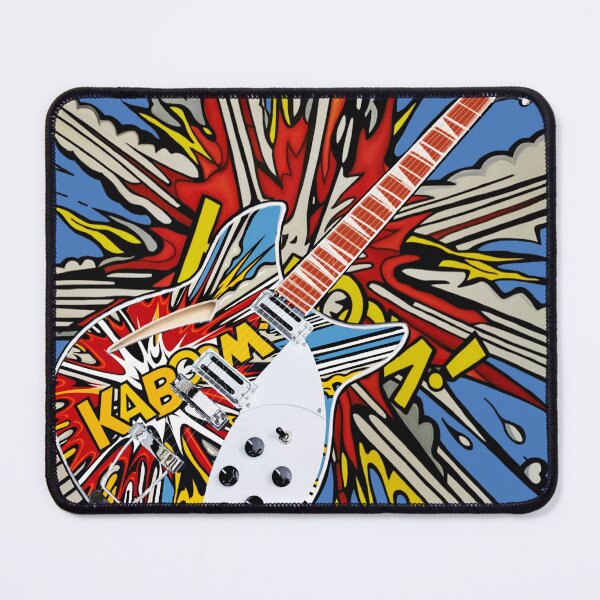 Item preview, Kaboom! Unique Vintage Pop Art Sixties Rock Rickenbacker Mod Electric Guitar  designed and sold by Kludoman.