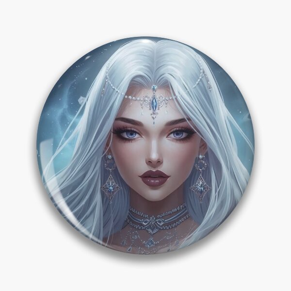 Item preview, Celestial Ice Enchantress – Fantasy Cancer Goddess of Snow and Seduction designed and sold by MissSaylor.