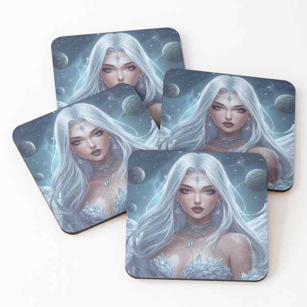 Item preview, Celestial Ice Enchantress – Fantasy Cancer Goddess of Snow and Seduction designed and sold by MissSaylor.