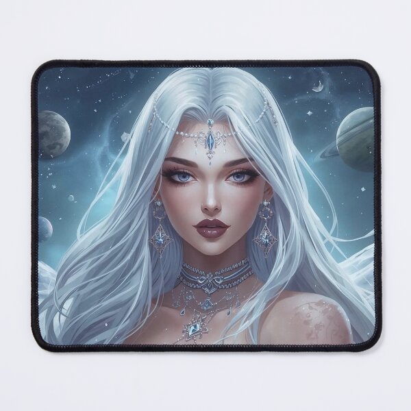 Item preview, Celestial Ice Enchantress – Fantasy Cancer Goddess of Snow and Seduction designed and sold by MissSaylor.