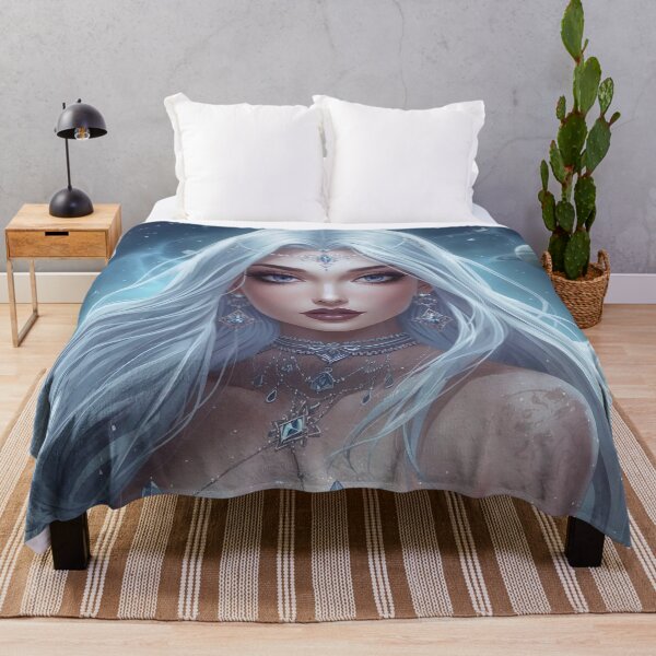 Item preview, Celestial Ice Enchantress – Fantasy Cancer Goddess of Snow and Seduction designed and sold by MissSaylor.