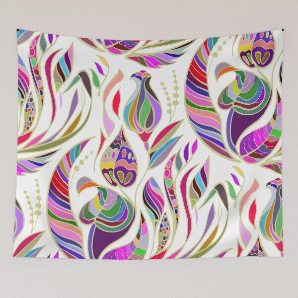 Item preview, colorful plants pattern designed and sold by Olga Lashko.