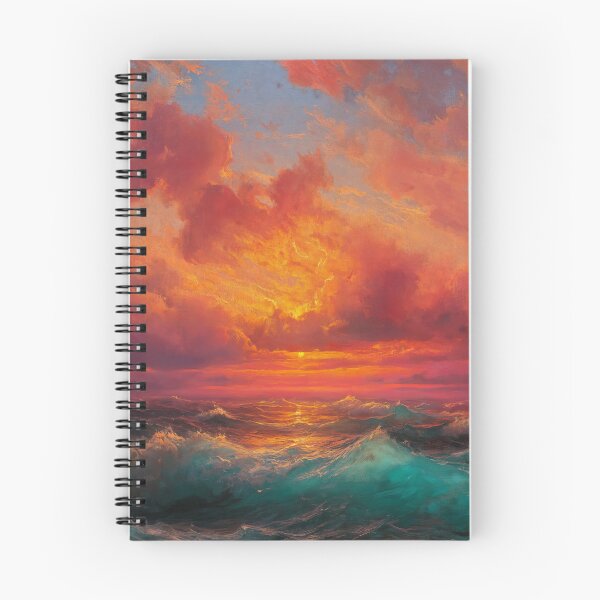Item preview, Fiery Seascape Sunset designed and sold by eyeconart.