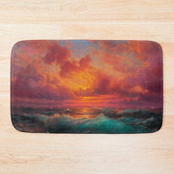 Item preview, Fiery Seascape Sunset designed and sold by eyeconart.