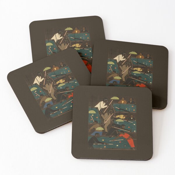 Item preview, Billiards Pool Hall – Vintage Figurative Game Room Scene, Modern Abstract Style designed and sold by SuccessHunters.