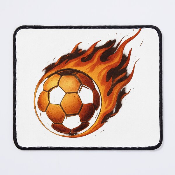 Item preview, Flaming Football Energy – Dynamic Soccer Power Design designed and sold by Artaprintly.