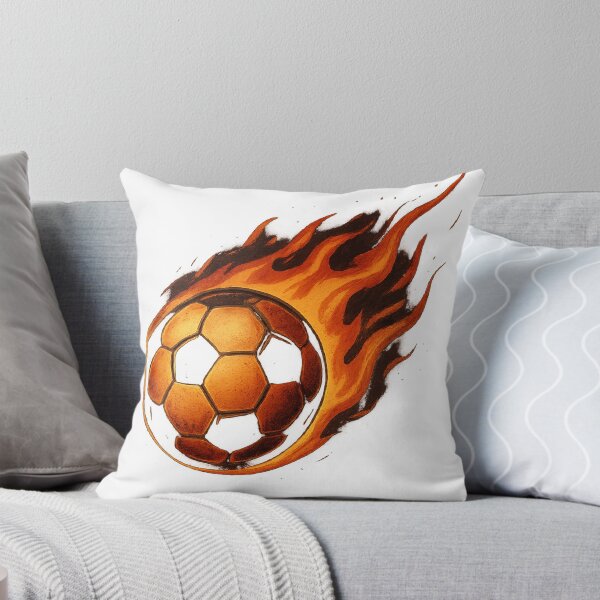Item preview, Flaming Football Energy – Dynamic Soccer Power Design designed and sold by Artaprintly.