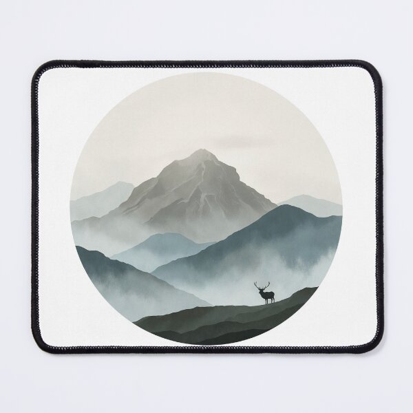 Item preview, Scottish Highlands Stag - Misty Mountain Landscape designed and sold by Loom on the Loch.