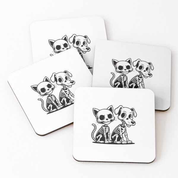 Item preview, Skeleton Cat and Dog  designed and sold by jkrphoto.
