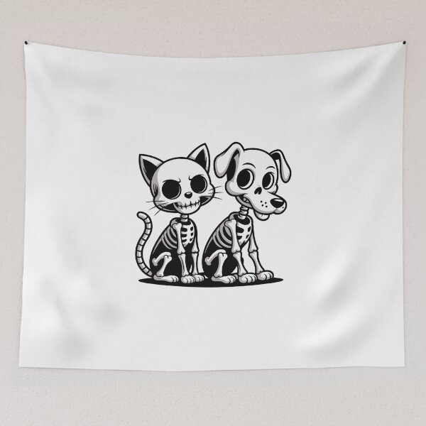 Item preview, Skeleton Cat and Dog  designed and sold by jkrphoto.