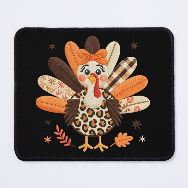 Item preview, Embroidered Turkey with Patterned Feathers designed and sold by jkrphoto.