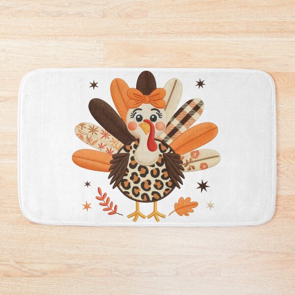 Item preview, Embroidered Turkey with Patterned Feathers designed and sold by jkrphoto.