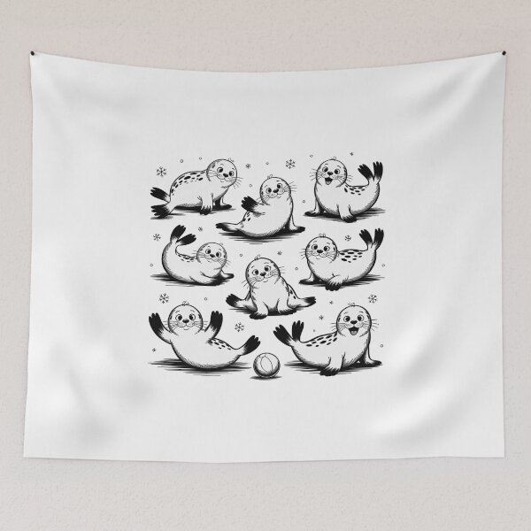 Item preview, Adorable Seals Playing Together designed and sold by jkrphoto.