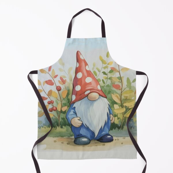 Item preview, This charming autumn gnome in a polka-dot hat, like a toadstool, is a gift for forest lovers. designed and sold by DZIERANA.