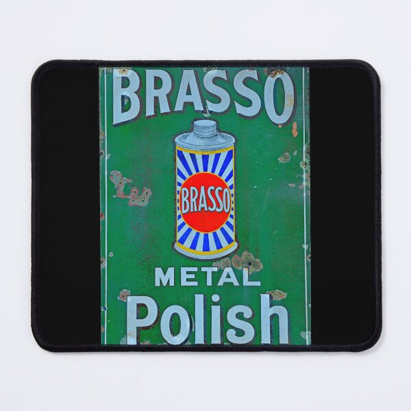 Aperçu de l'œuvre Plaque émaillée vintage publicitaire Brasso créée et vendue par Random Railways.