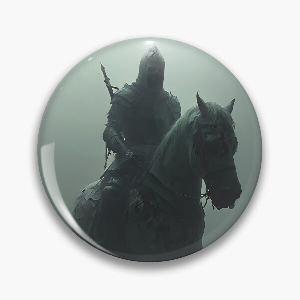 Item preview, Zombie Knight on Horse - Undead in the Fog designed and sold by NightTimeJ.