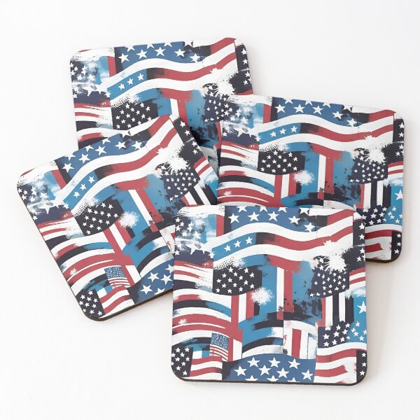 Item preview, Abstract American Flags designed and sold by Dream Garden.