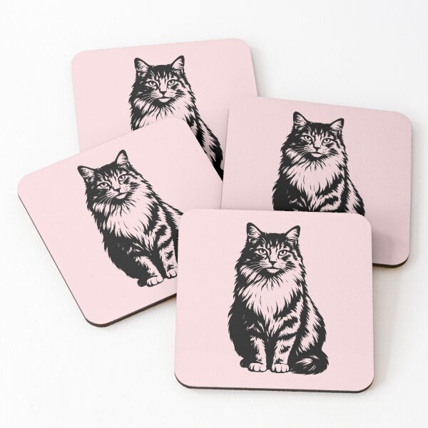 Item preview, The ragdoll cat – Black and White Stencil Cat Portrait designed and sold by blaze_art.