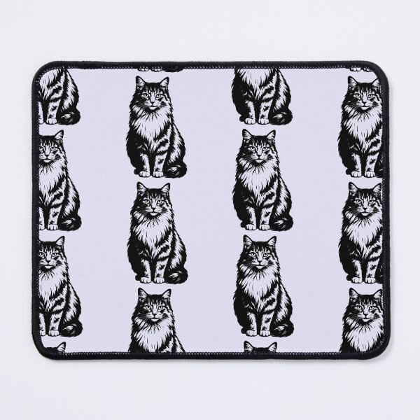 Item preview, The ragdoll cat – Black and White Stencil Cat Portrait designed and sold by blaze_art.