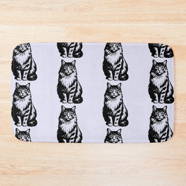 Item preview, The ragdoll cat – Black and White Stencil Cat Portrait designed and sold by blaze_art.