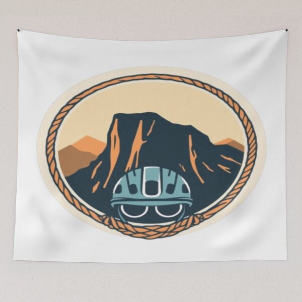 Item preview, Rock Climber Helmet Rope Badge Artwork designed and sold by CMdigit.