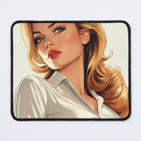 Item preview, Retro Pop Art Portrait of a Woman with Glasses – Vintage Illustration Style designed and sold by mliotard.