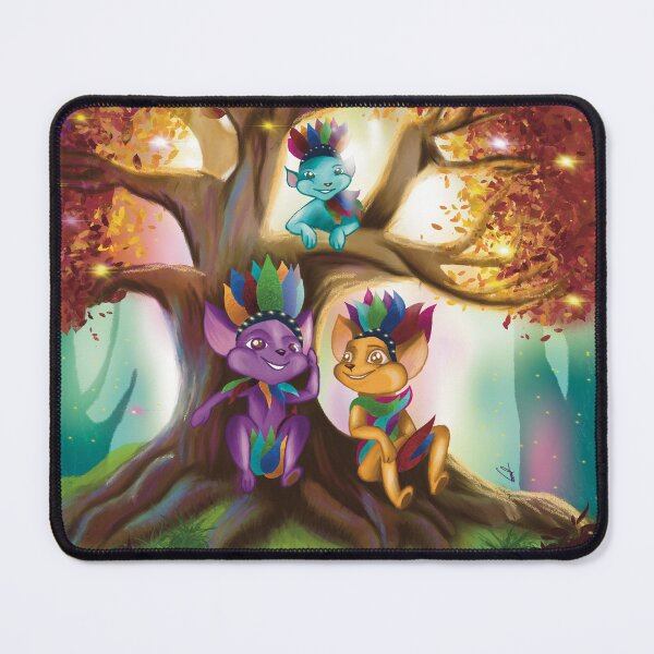Item preview, Magical Forest Friends Under the Tree – Whimsical Fantasy Illustration designed and sold by Helmit-Art&Illustration.