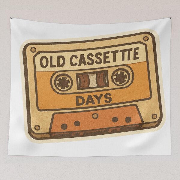 Item preview, Old Cassette Days – Retro Vintage Tape Design | 80s 90s Nostalgia Aesthetic designed and sold by zevorgue.