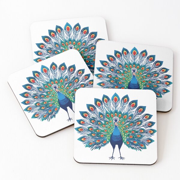Item preview, Colorful Folk Peacock – Inspired by Łowicz Wycinanki Kolorowy Ludowy Paw – W Stylu Wycinanek z Łowicza designed and sold by AmberWit.
