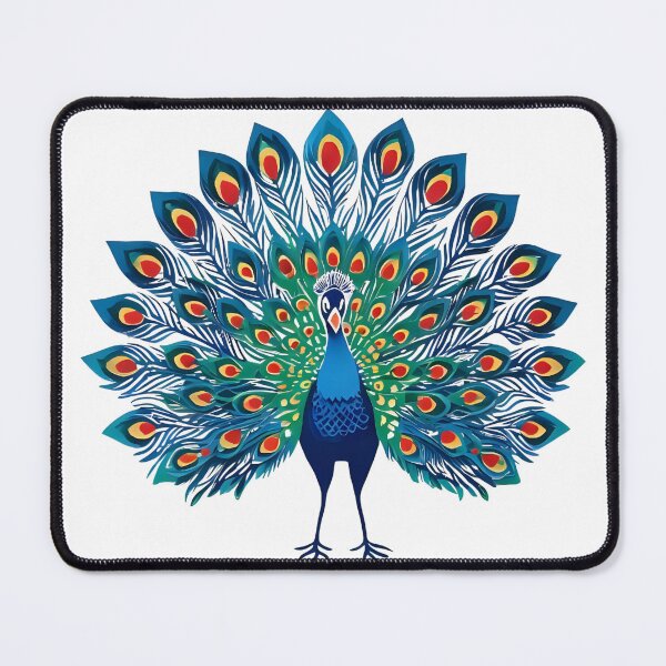 Item preview, Colorful Folk Peacock – Inspired by Łowicz Wycinanki Kolorowy Ludowy Paw – W Stylu Wycinanek z Łowicza designed and sold by AmberWit.