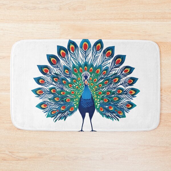 Item preview, Colorful Folk Peacock – Inspired by Łowicz Wycinanki Kolorowy Ludowy Paw – W Stylu Wycinanek z Łowicza designed and sold by AmberWit.