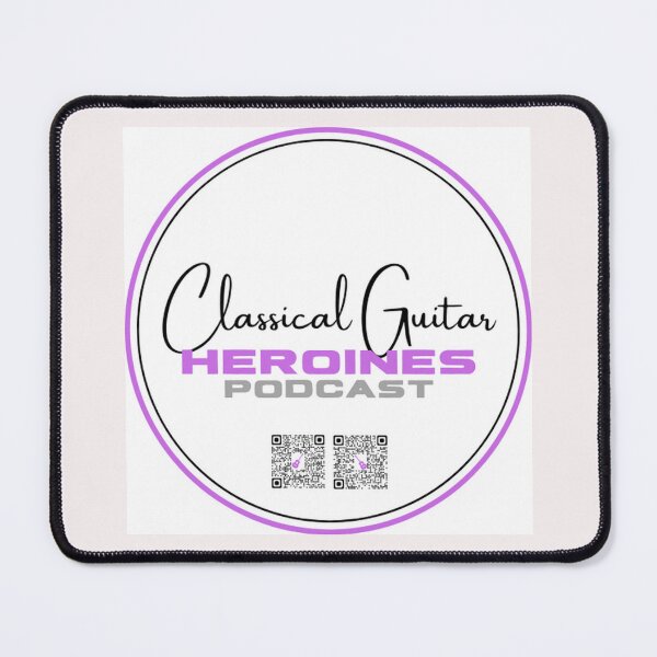 Item preview, Classical Guitar Heroines Podcast with QR Codes in White designed and sold by Classical Guitar Heroines.