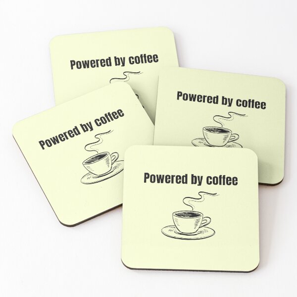 Item preview, Powered by Coffee - Energy Boost Design  designed and sold by BrightMood Designs.