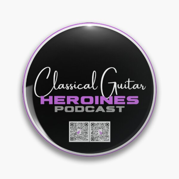 Item preview, Classical Guitar Heroines Podcast with QR Codes in Black designed and sold by Classical Guitar Heroines.