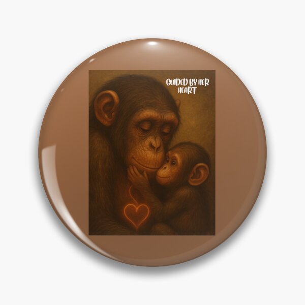 Item preview, Guided by Her Heart – ElementaLoom Chimpanzee & Baby designed and sold by GeoWild Designs.