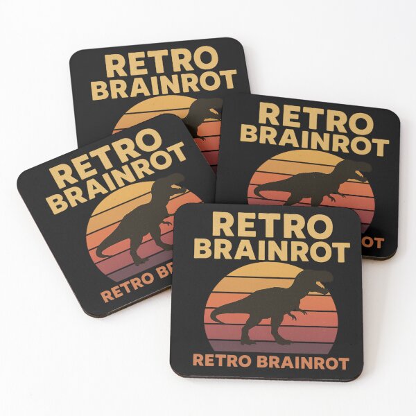 Item preview, Retro Sunset Dinosaur – Retro Brainrot Vintage Meme designed and sold by BiomortoArts.