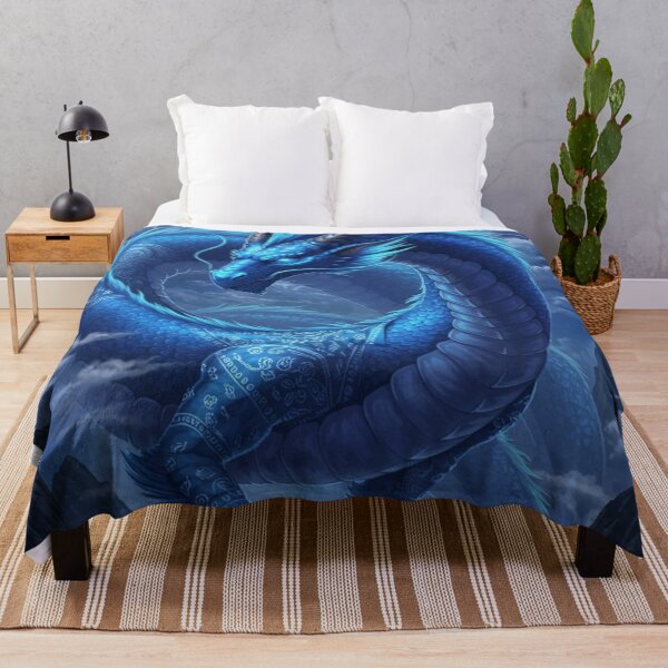 Item preview, Epic Mythical Blue Dragon flying on the clouds at night Aesthetic designed and sold by Aesth3ticDreams.
