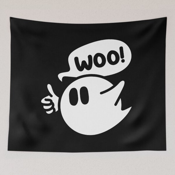 Item preview, Woo Halloween Ghost with thumbs up designed and sold by therocketman.