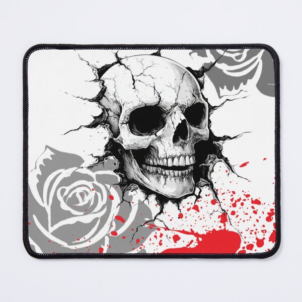 Item preview, Extravagant skull, blood stain and roses on background designed and sold by PolishRebel.