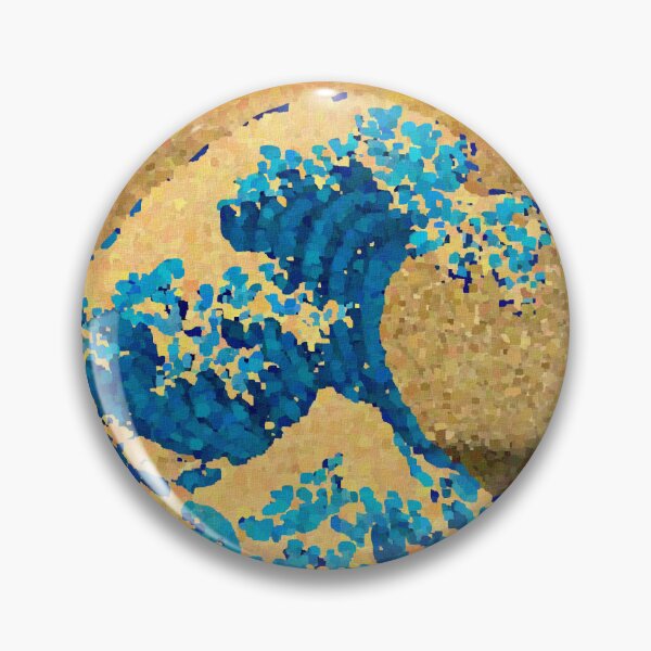 Item preview, Under the great wave in a Pointillism style designed and sold by stevepaint.