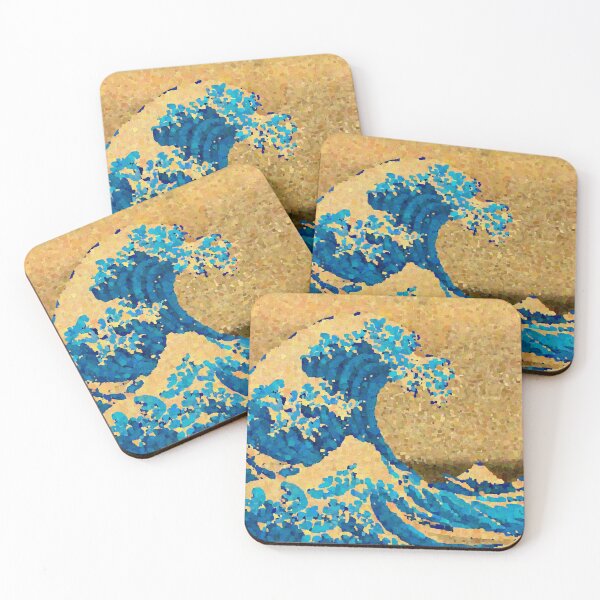 Item preview, Under the great wave in a Pointillism style designed and sold by stevepaint.