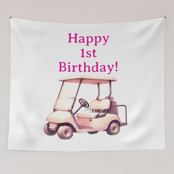 Item preview, Happy 1st Birthday Golfer girl designed and sold by Monika Howarth.