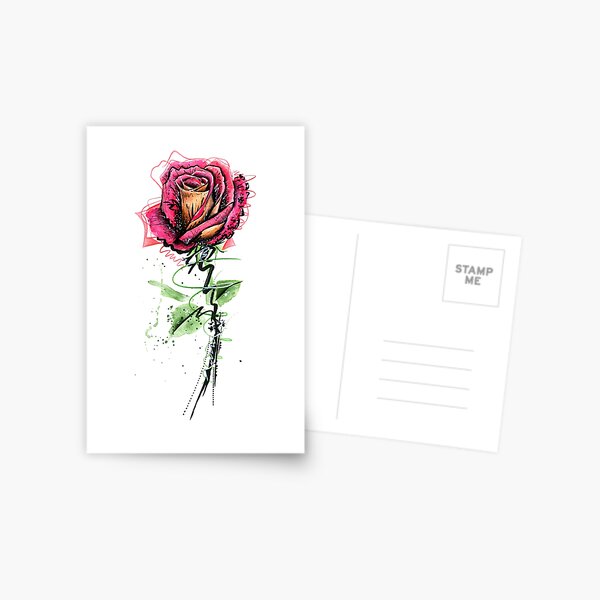 Rose Postkarte